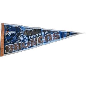 Vintage 90s Denver Broncos NFL Pennant Full Size WinCraft Football Banner Rare